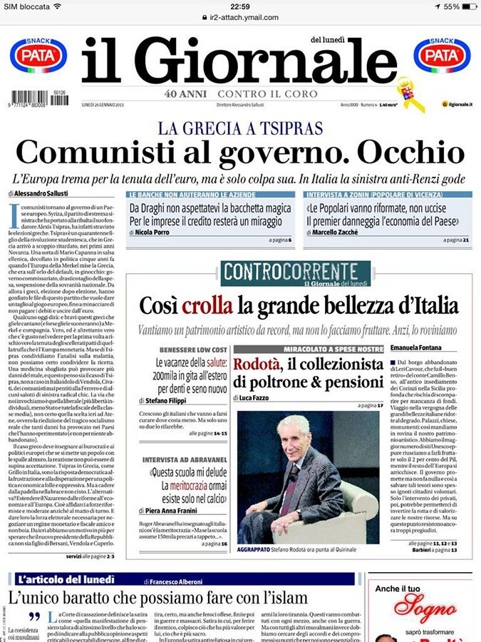 Δείτε τι γράφουν τα πρωτοσέλιδα των εφημερίδων στην Ιταλία σήμερα: Σεισμός στην ΕΕ - Η Ευρώπη τρέμει! [photos] - Φωτογραφία 4
