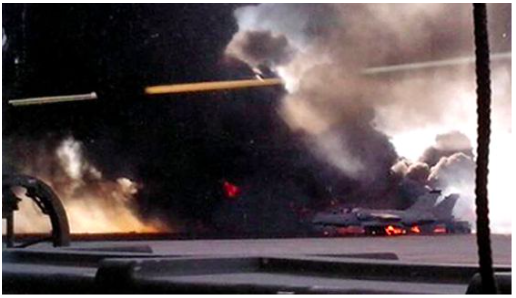 Ελληνικό F - 16 έπεσε μέσα σε αεροδόμιο της Ισπανίας, πάνω σε άλλο μαχητικό - 4 τραυματίες - Φωτογραφία 2