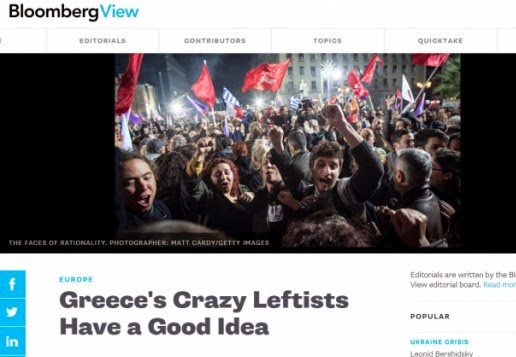 Bloomberg: Οι «τρελοαριστεροί» του ΣΥΡΙΖΑ έχουν μια καλή ιδέα - Φωτογραφία 1