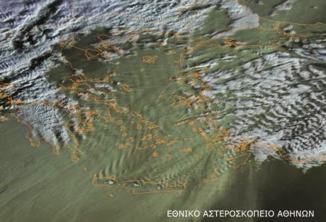 Χάθηκε η Ηλεία στη σκόνη - Δείτε την εντυπωσιακή δορυφορική εικόνα - Φωτογραφία 1
