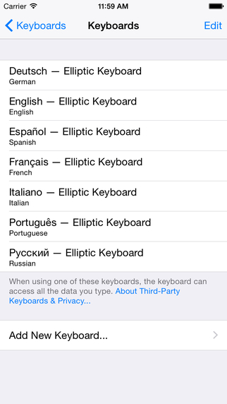 Elliptic Keyboard: AppStore Version 1.3.0   0,99 € - Φωτογραφία 4