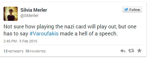 Δείτε την ΦΑΤΣΑ του Σόιμπλε όταν ο Βαρουφάκης αναφέρθηκε στους Ναζί και πως το σχολίασε ο κόσμος [photos] - Φωτογραφία 10