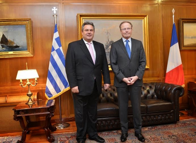 Συναντήσεις ΥΕΘΑ Πάνου Καμμένου με τον Πρέσβη της Γαλλίας στην Ελλάδα κ. Jean Loup Kuhn-Delforge και τον Πρέσβη της Ισπανίας στην Ελλάδα κ. Alfonso Lucini Mateo - Φωτογραφία 1