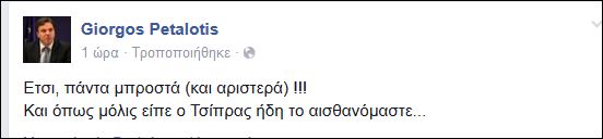 Το κράξιμο του Πεταλωτή στο Facebook για την υποψηφιότητα Παυλόπουλου - Φωτογραφία 2