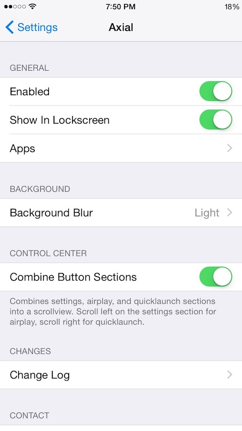 Axial: Cydia tweak new v1.0.0 ($1.5) - Φωτογραφία 2