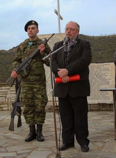 Χαιρετισμός του ΑΝΥΕΘΑ Κώστα Ήσυχου στο Μνημόσυνο για τους 212 Έλληνες που εκτελέστηκαν από τα γερμανικά στρατεύματα κατοχής στη θέση Βίγλες Μεγαλόπολης στις 24.2.1944 - Φωτογραφία 6