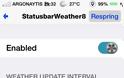 StatusbarWeather8: Cydia tweak free update v1.1 - Φωτογραφία 2