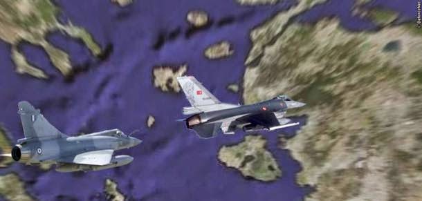 Υπερπτήση Τουρκικών αεροσκαφών μεταξύ Λέσβου και Χίου - Φωτογραφία 1