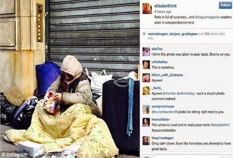 Η φωτογραφία που κάνει τον γύρο του διαδικτύου: Η άστεγη που διαβάζει Vogue! [photo] - Φωτογραφία 1