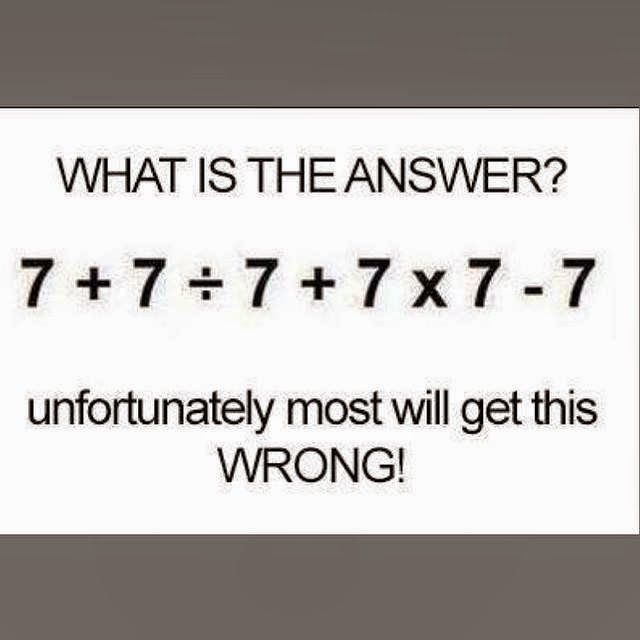 Πόσο κάνει 7 + 7 : 7 + 7 x 7 – 7; Mπορείτε να το λύσετε σε μισό λεπτό; [photo] - Φωτογραφία 2