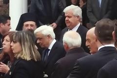 Στην Κάτω Αχαΐα για την κηδεία της μητέρας του γαμπρού του, ο Πρόεδρος της Δημοκρατίας