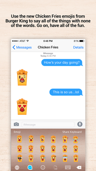 Chicken Fries Keyboard: AppStore new free...ένα πληκτρολόγιο με κοτόπουλα - Φωτογραφία 3
