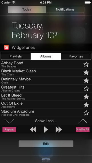 WidgeTunes: AppStore free today...η μουσική σας στο κέντρο ειδοποιήσεων χωρίς jailbreak - Φωτογραφία 4