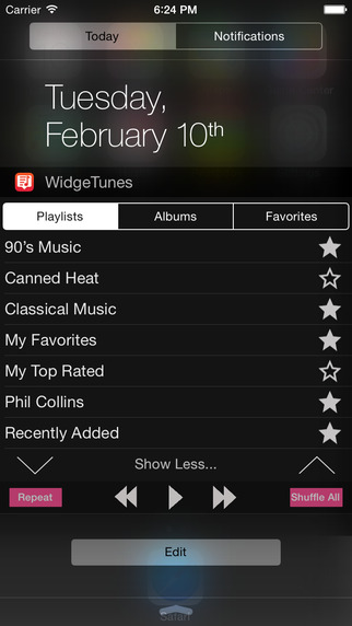 WidgeTunes: AppStore free today...η μουσική σας στο κέντρο ειδοποιήσεων χωρίς jailbreak - Φωτογραφία 5