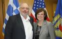 Συνάντηση ΑΝΥΕΘΑ Κώστα Ήσυχου με την Επιτετραμμένη της Πρεσβείας των ΗΠΑ στην Ελλάδα