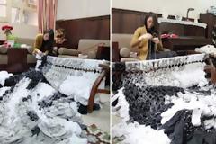 Πορτρέτο φτιαγμένο από κάλτσες!