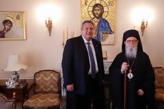 Συνάντηση ΥΕΘΑ Πάνου Καμμένου με τον Αρχιεπίσκοπο Αμερικής