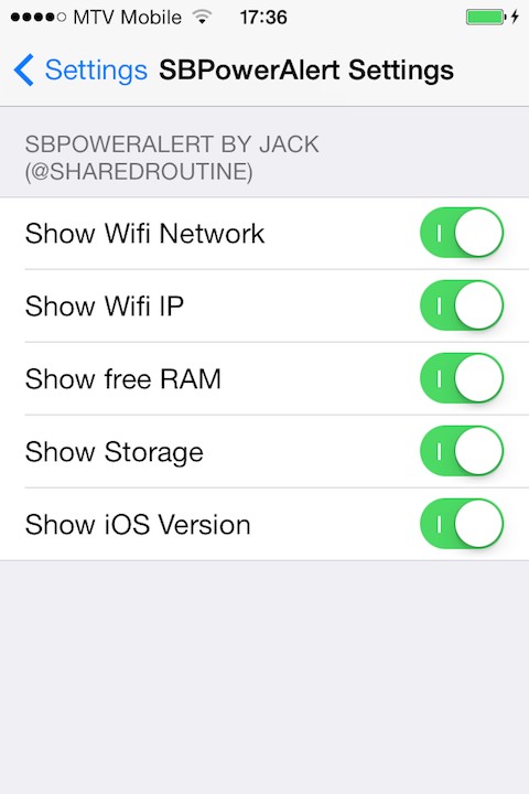 SBPowerAlert: Cydia tweak update free v8.1-101 - Φωτογραφία 2