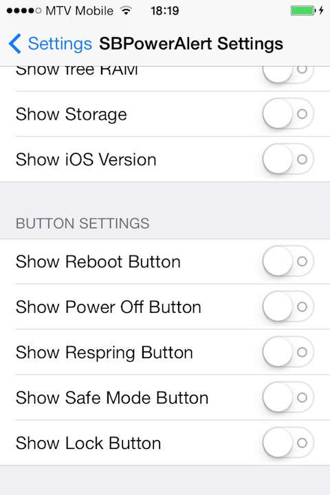 SBPowerAlert: Cydia tweak update free v8.1-101 - Φωτογραφία 3