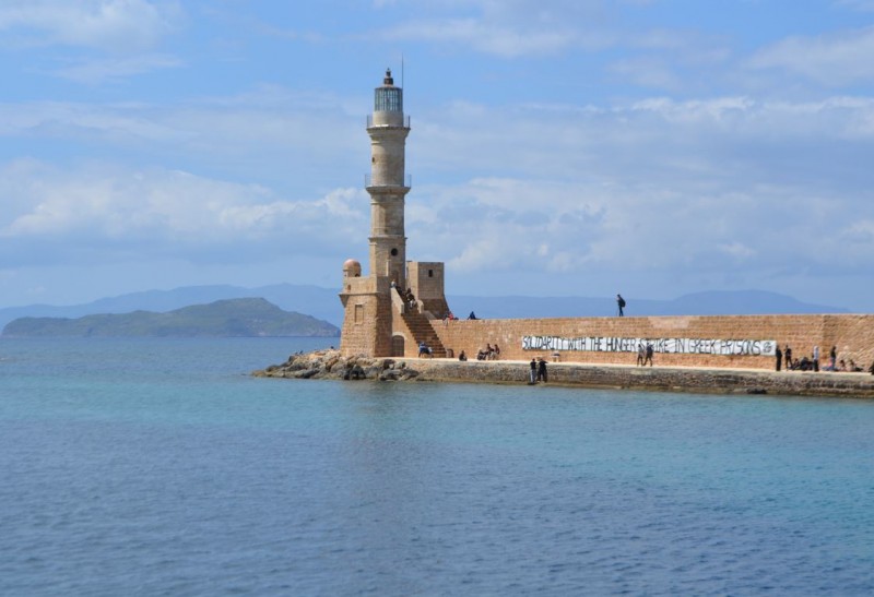 Κατάληψη στο Δημαρχείο Χανίων - Γιγαντοπανό στο λιμάνι - Φωτογραφία 3