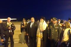 Ο ΥΕΘΑ Πάνος Καμμένος στην υποδοχή του Αγίου Φωτός