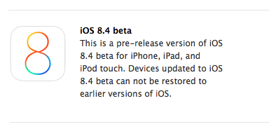 Νέο IOS beta 8.4 για τους προγραμματιστές - Φωτογραφία 1