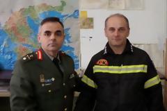 Επίσκεψη του Διοικητή της 61ΜΕ στους Διοικητές των Α.Τμήματος και Π.Σταθμού Φαρσάλων