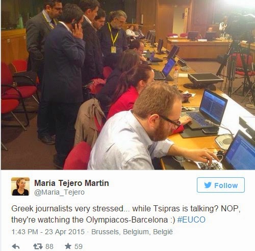 Τί έκαναν οι Έλληνες δημοσιογράφοι κατά την ομιλία Τσίπρα; Tους κάρφωσε Ισπανίδα δημοσιογράφος... [photos] - Φωτογραφία 2