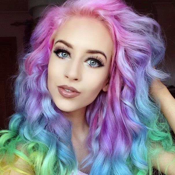 Μαλλιά στα χρώματα του ουράνου τόξου - Φωτογραφία 2