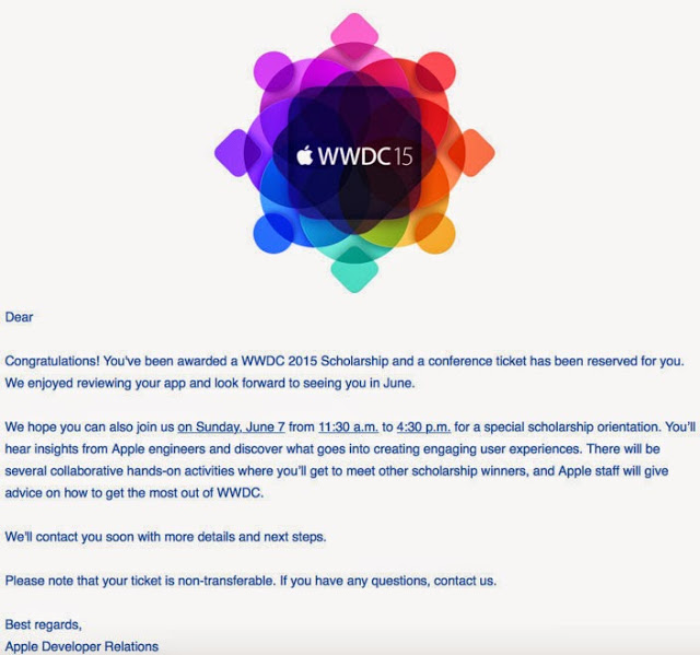 Η Apple θα διαθέσει 350 εισιτήρια για το WWDC 2015  σε προγραμματιστές και φοιτητές - Φωτογραφία 2