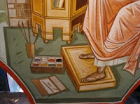 6455 - Τοιχογραφίες στο μετόχι της Ιεράς Μονής Ιβήρων, στην Κορνοφωλιά Έβρου - Φωτογραφία 3