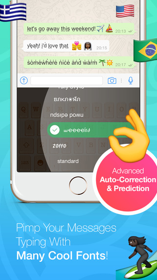 Keyboard Themes with custom fonts and emojis: AppStore new free - Φωτογραφία 5