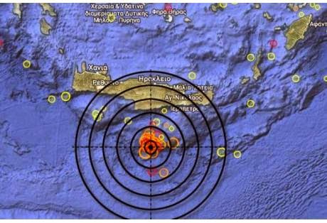 Έντονη σεισμική δραστηριότητα νοτιοανατολικά της Κρήτης - Φωτογραφία 1