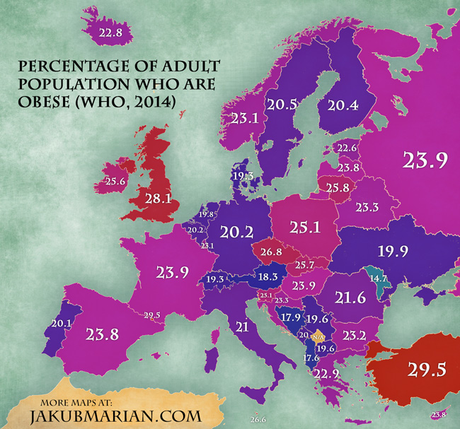 Η Ευρώπη παχαίνει -Ποιοι λαοί είναι οι πιο παχύσαρκοι [photo] - Φωτογραφία 2