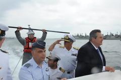 Επίσκεψη ΥΕΘΑ Πάνου Καμμένου στο Αρχηγείο Στόλου και το Ναύσταθμο Σαλαμίνας