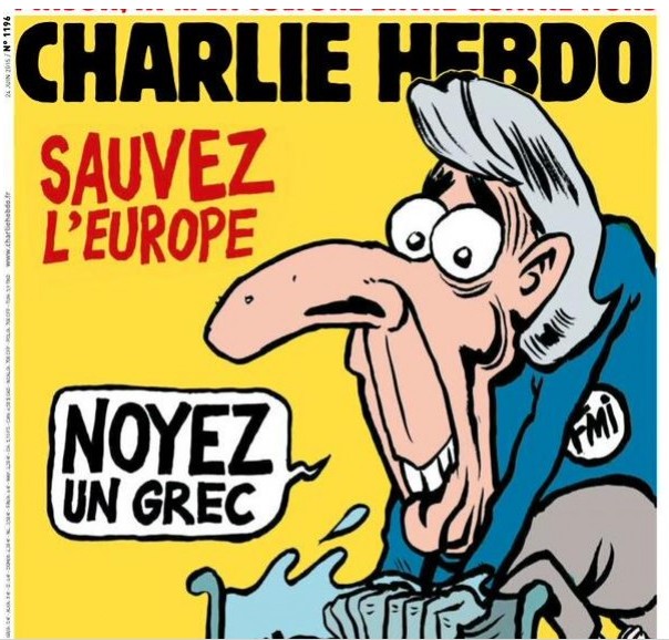 Το πρωτοσέλιδο του Charlie Hebdo που συγκλονίζει: Σώστε την Ευρώπη - Πνίξτε έναν Έλληνα! - Φωτογραφία 2