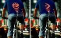 Πρωτοποριακή ιδέα για ποδήλατα - Συσκευή εμφανίζει σήματα στην πλάτη του ποδηλάτη