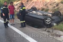 ΛΑΜΙΑ: Τροχαίο σε στροφή καρμανιόλα [photos]