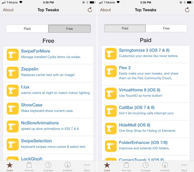 Indulge : cydia tweak beta new free ....δείτε τα δημοφιλέστερα tweaks - Φωτογραφία 2