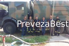 Φωτό από την κατάσβεση της φωτιάς στο Άκτιο