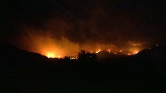 Μεγάλη πυρκαγιά στην Σαμοθράκη - Κοντά σε αποθήκη πυρομαχικών του στρατού (εικόνες) - Φωτογραφία 3