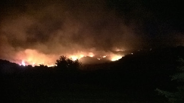 Μεγάλη πυρκαγιά στην Σαμοθράκη - Κοντά σε αποθήκη πυρομαχικών του στρατού (εικόνες) - Φωτογραφία 4