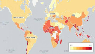 Ποιες χώρες είναι στο «κόκκινο» για σεισμούς, πλημμύρες, θύελλες [χάρτες] - Φωτογραφία 1