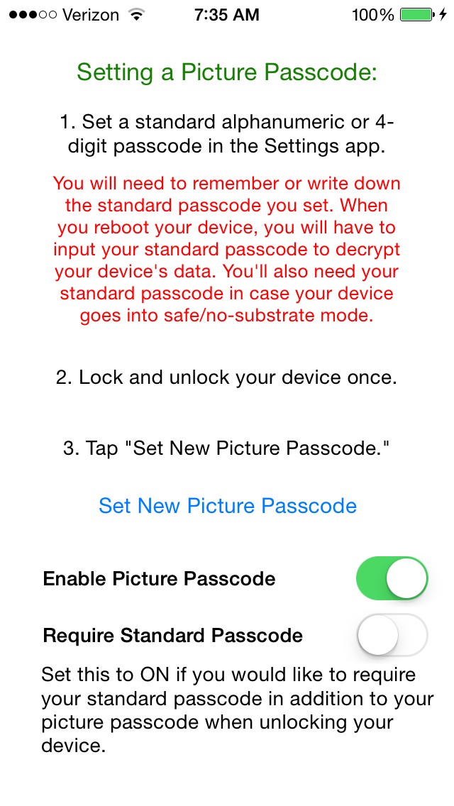 Picture Passcode: Cydia tweak new v1.0 ($1.99)....αλλάξτε τον τρόπο που ξεκλειδώνετε το iphone σας - Φωτογραφία 2