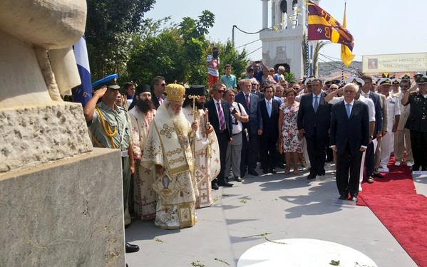 Παρουσία ΥΕΘΑ Πάνου Καμμένου στις εκδηλώσεις για τη ναυμαχία της Μυκάλης στη Σάμο-Επίσκεψη σε Φαρμακονήσι, Καλόλιμνο - Φωτογραφία 3