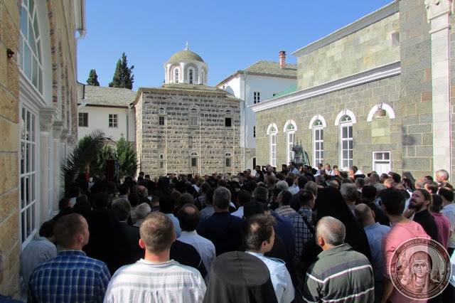 6913 - Φωτογραφίες από την σημερινή πανήγυρη στο Ρωσικό Μοναστήρι του Αγίου Παντελεήμονα στο Άγιο Όρος - Φωτογραφία 29