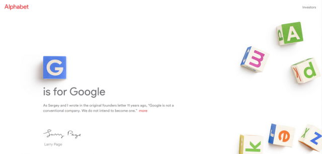 Η Google αλλάζει το όνομα της και γίνετε Alphabet - Φωτογραφία 2