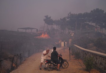 Νύχτα τρόμου και αγωνιάς: Στις φλεγόμενες περιοχές της Μυτιλήνης - Ανεξέλεγκτη η φωτιά μέσα σε χαράδρες [photo+video] - Φωτογραφία 3