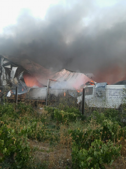 Μεγάλη φωτιά ξέσπασε σε αποθήκη τροφίμων στην Παλλήνη... [photos] - Φωτογραφία 4
