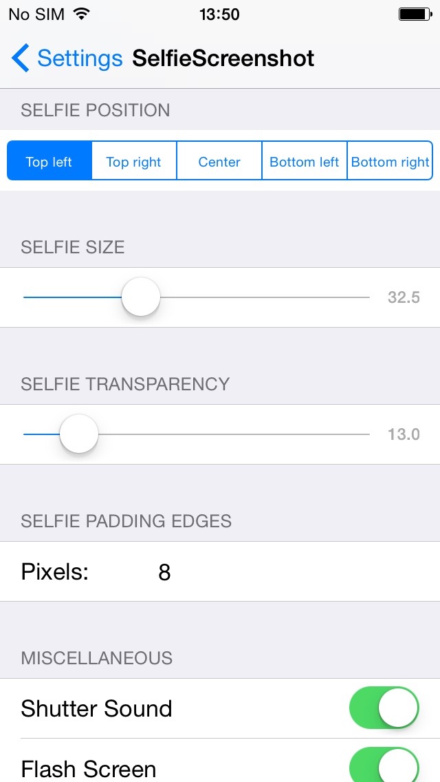 SelfieScreenshot : Cydia tweak new v1.0.1-2 ($1.29) - Φωτογραφία 2